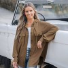 Women's Cozy Ribbed Knit Drawstring Hooded Jacket- Cupshe - 3 of 4