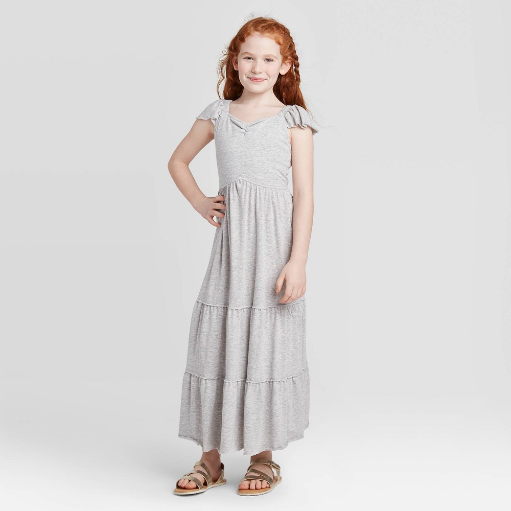 Girls' Knit Maxi Dress - art class Gray S was $18.99 now $9.49 (50.0% off)