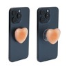 Unique Bargains Heart Shape Adhesive Phone Grip Orange 1 Pc - 3 of 4
