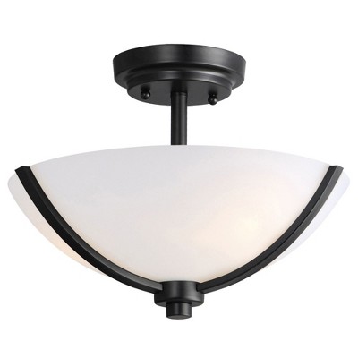 Maxim Lighting Deven 3 - Light Semi-Flush Mount in  Black