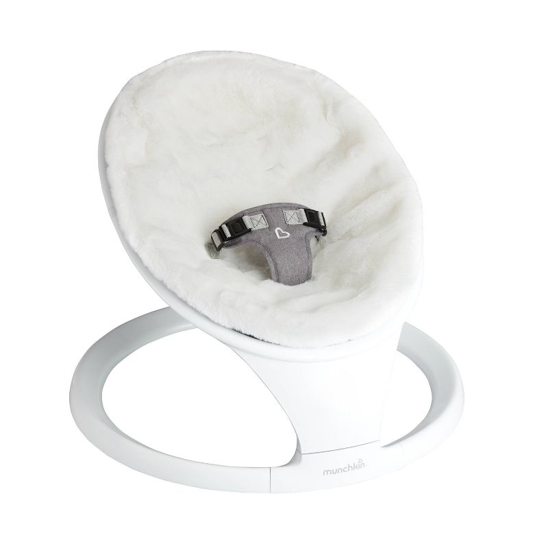 Munchkin Premium Ultra-Soft Faux Fur Baby Swing - White, 1 of 8