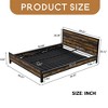 Metal Frame Queen Size Platform Bed with Underneath Storage - Leovsnove - 3 of 4
