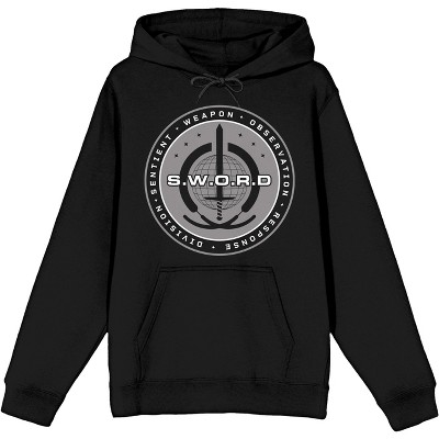 WandaVision Black SWORD Logo Mens Hoodie