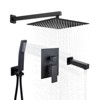 Cobbe High-Pressure Stainless Steel Shower System with ultra-thin 12-inch overhead rainfall,Handheld Spray,Tub Spout and Rough in-Valve - 2 of 4