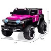 12V Electric Kids Ride on Car with Remote Control, 2 Seater 4WD Off-Road Truck with Decor Spare Tire, 25W Dual Motor - 2 of 4
