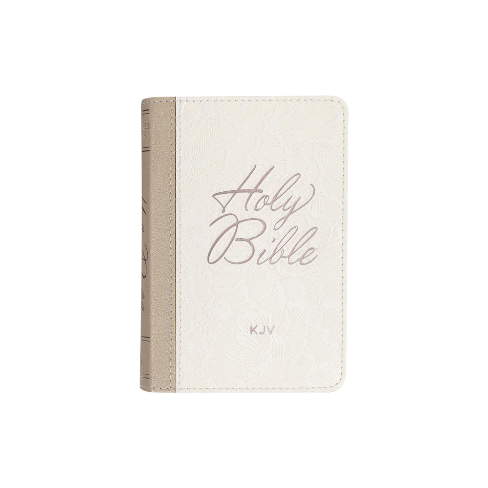 KJV Bible Pocket Faux Leather White - (Leather Bound)