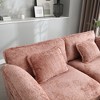 76.77" Chenille Double L-Shaped Sectional Sofa with Removable Armrests & Footstool - 2 of 4