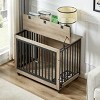 Gulches Elevate Your Home Decor and Pet Comfort: Grey Dog Crate with Multifunctional Features - 2 of 4