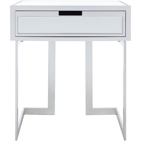 Lilo 1 Drawer Mirror Accent Table - Silver/Mirror - Safavieh - image 1 of 4