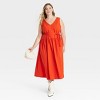 Women's Tie-Waist Midi A-Line Dress - Universal Thread™ - image 3 of 3