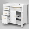 36" Freestanding Bathroom Vanity with Ceramic Sink, 4 Drawers, Adjustable Shelf & Tip-Out Drawer, MDF & Acacia Wood - 2 of 4