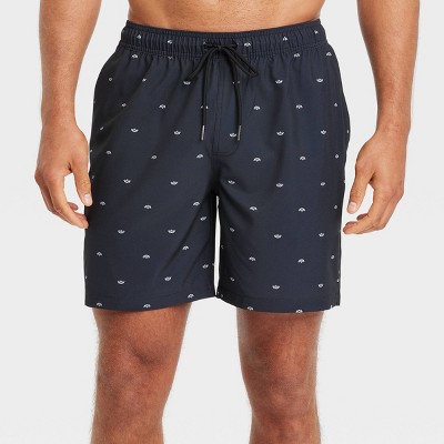 Men's 7 Geo Print Swim Trunk with Boxer Brief Liner - Goodfellow & Co™  Gray - Miazone