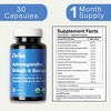 Deha Ashwagandha Shilajit Bacopa Capsules Stress, Energy & Immune Support with Turmeric, Amla & Triphala – 30 Ct Vegan, Non-GMO - 3 of 4