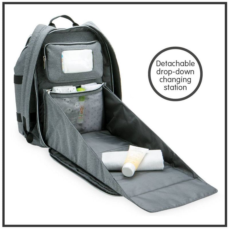 Baby Brezza Changing Station Diaper Bag - Gray, 4 of 12