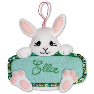 Bunny Feet Easter Basket Tag Felt Ornament Kit | MerryStockings - 1 of 3
