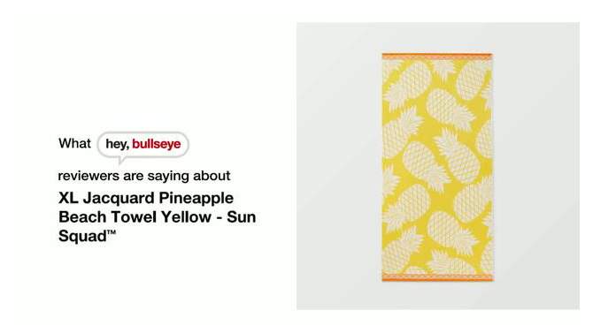 XL Jacquard Pineapple Beach Towel Yellow - Sun Squad&#8482;, 2 of 8, play video