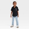 Toddler Boys' Short Sleeve Halloween Button-Down Shirt - Cat & Jack™ Black - 3 of 3