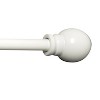 Versailles' Ball Swing Arm Curtain Rod 24" - 38" Pair White - 4 of 4