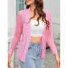 BLUEMING Women's V Neck Button Down Knitwear Long Sleeve Soft Basic Knit Cardigan Sweater - 4 of 4