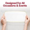 Smarty Had A Party 10.6" x 5" Clear w/ Gold Rim Rectangular Plastic Plates - 50 pcs - 2 of 4