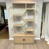 Lovmor Bedroom dresser, 8 Double Dresser with rattan drawers, wood chest of drawers for kids room, living room, entry and hallway, Natural - 3 of 4