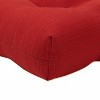 2pk Outdoor/Indoor Reversible Chair Pad Set Splash Flame Red - Pillow Perfect: Weather-Resistant, Fade-Resistant, Ties - 2 of 4