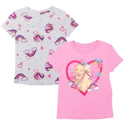 JoJo Siwa 2 Pack Pullover Graphic T-Shirts Pink/White 