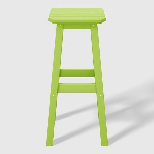 WestinTrends Malibu 24" All Weather Hdpe Outdoor Patio Square Backless Counter Stool - 1 of 4