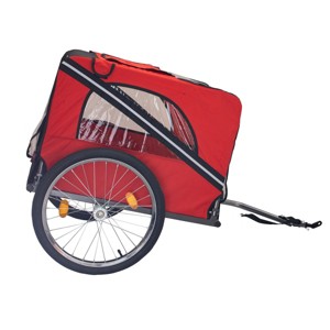 LAOTIES Dog Bike Trailer,Foldable Pet Carrier With Breathable Mesh,3 Entrances,Safety Flag,8 Reflectors And 20" Wheels For Small And Medium Dogs - 1 of 4