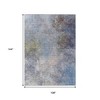 Denim Blue And Ivory Abstract Washable Indoor Outdoor Area Rug - 3 of 4