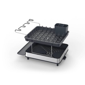 Joseph Joseph Excel Steel 2-Tier Stainless Steel Dish Rack Gray: Drying Rack for Dishes, Hand Wash, 2-Year Warranty - 1 of 4