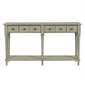 Tramull Retro Entryway Table with 4 Drawers & Shelf, Vintage Console Table for Hallway, Living Room - 1 of 4