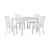 New Classic Furniture,Trellis 5 Pc Dining Set, Table & 4 Chairs -  White - 2 of 4
