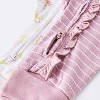 Baby Girls' 2pk Floral Adjustable Cuff Romper - Cloud Island™ Pink - 4 of 4