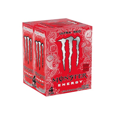 Monster Energy Ultra Red 4pk 16 Fl Oz Cans Target