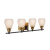 Artcraft Lighting Nelson 4 - Light Vanity in  Brass/Black - 4 of 4