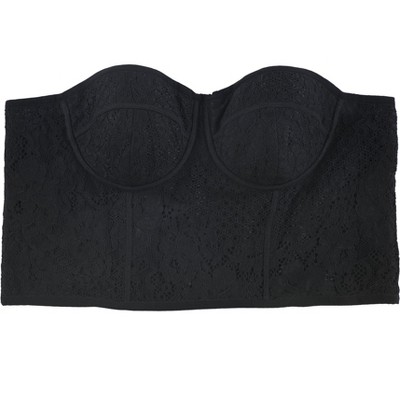 GUESS Womens Lace Crop Top Blouse