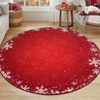Washable Christmas Area Rug Ultra-Soft Snowflake Xmas Bedroom Carpet - 2 of 4