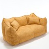 Cesicia 73.2 in-W x 38.6 in-D x 30.7 in-H Beige Chenille Bean Bag Sofa Chair for 2 People - 3 of 4