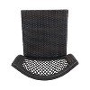 ORRD 2-Piece Stackable Outdoor Dining Chairs: UV-Resistant Rattan, Steel Frame (400lbs Capacity) - 3 of 4