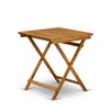 East West Furniture 3-Pc Outdoor Bistro Table Set Includes a Folding Dining Table & 2 Folding Side Chairs Perfect for Garden, Terrace, Bistro, & Porch - 4 of 4