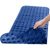 Non Slip Bathtub And Shower Mats 40x16 Extra Long Bath Tub Mat With Suction Cups & Drain Holes - Lux Decor Collection - 2 of 4