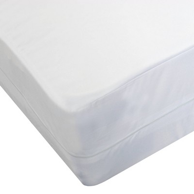 King Size White Smooth Mattress Encasement with Allergen Protection