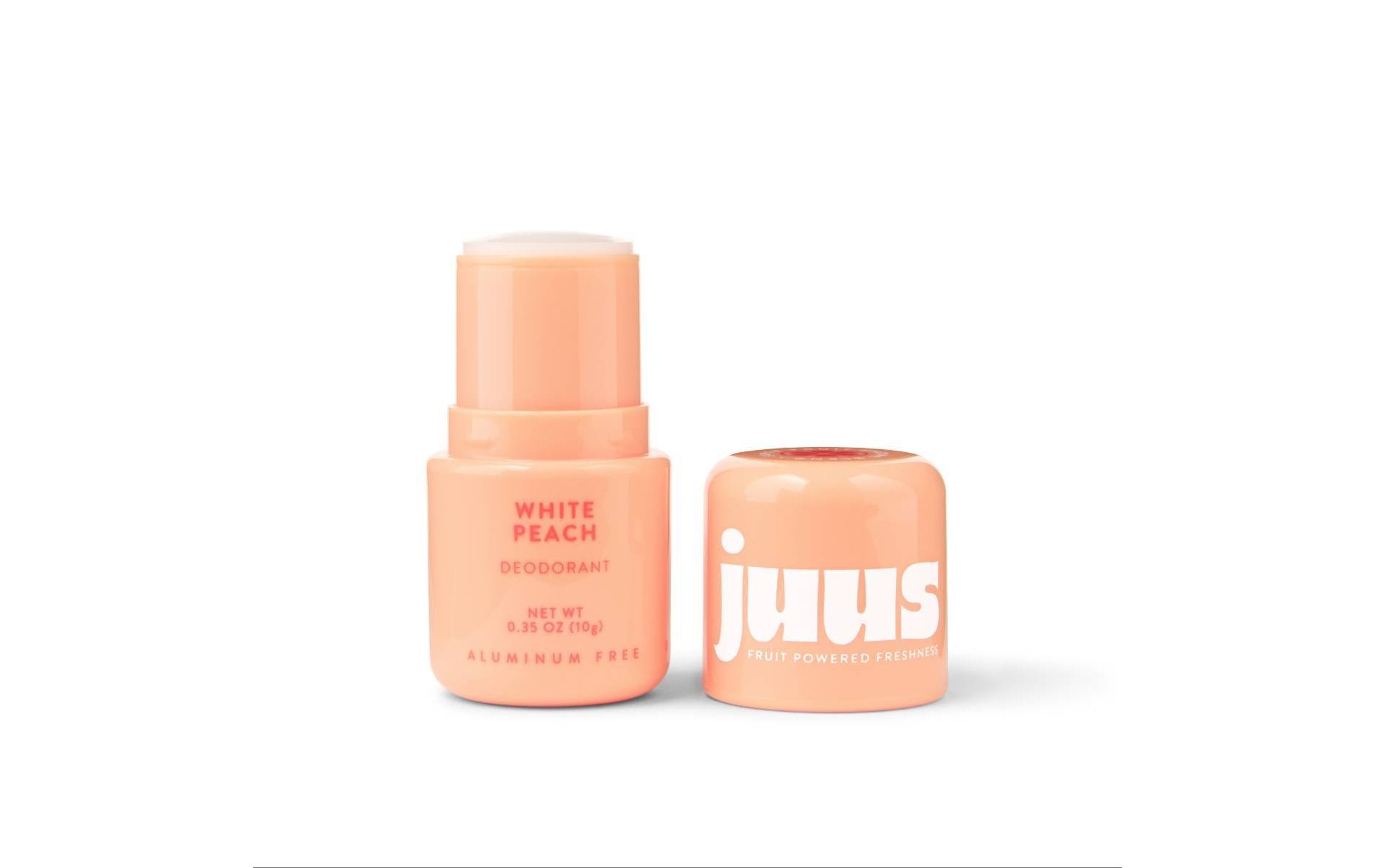 Juus Aluminum-Free Mini Serum Travel Size Deodorant Stick - White Peach - 0.35oz