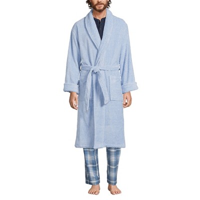 Soft Blue Haze Cotton Terry Cloth Bathrobe, 2XL