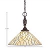 Toltec Lighting Elegante 1 - Light Pendant in  Dark Granite with 16" Sandhill Art Glass Shade - 2 of 2
