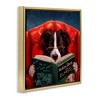 Stupell Industries Sheep Dog Reading for Dummies, 25" x 25" - 3 of 4