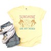 Simply Sage Market Women's Sunshine On My Mind Palm Trees Short Sleeve Garment Dyed Tee - 2 of 2