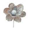 Beaded Silver Magnolia Flower Stem (Set of 2) - 3 of 3