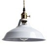 CLAXY Industrial Plug-in Pendant Light White Barn Shade Adjustable Height - 3 of 4